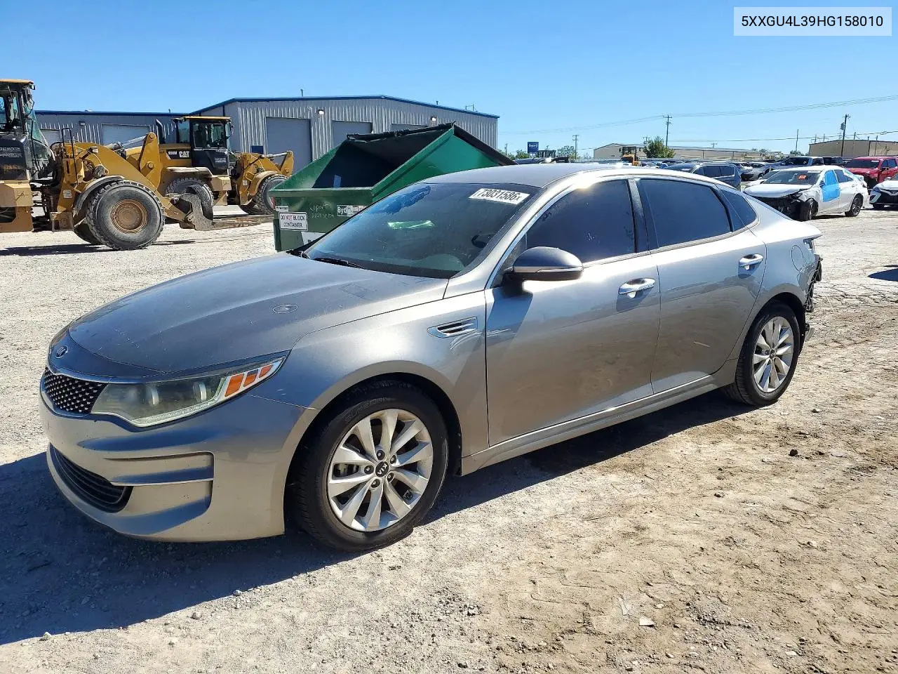 KIA OPTIMA 2017, VIN 5XXGU4L39HG158010