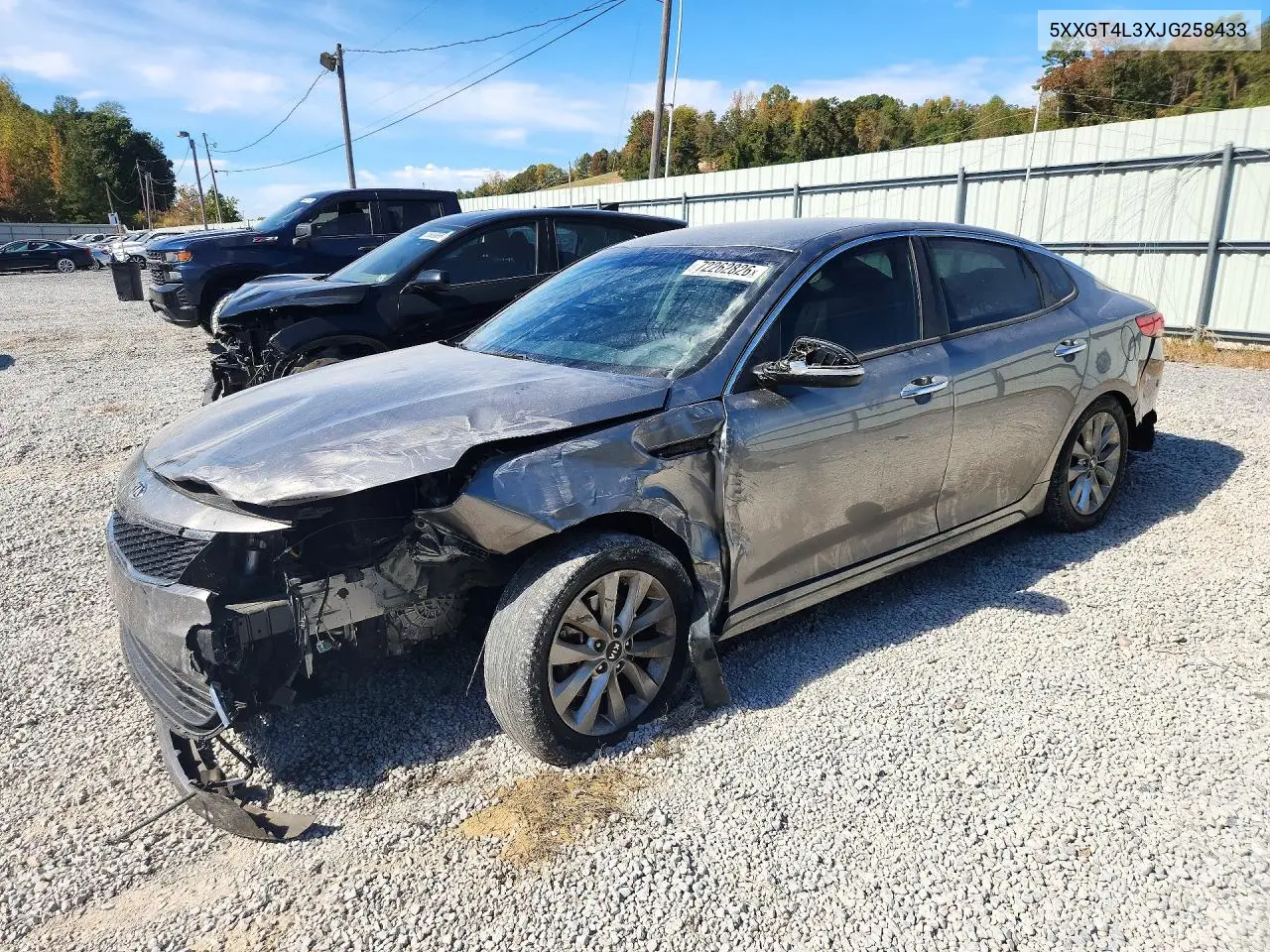 KIA OPTIMA 2018, VIN 5XXGT4L3XJG258433