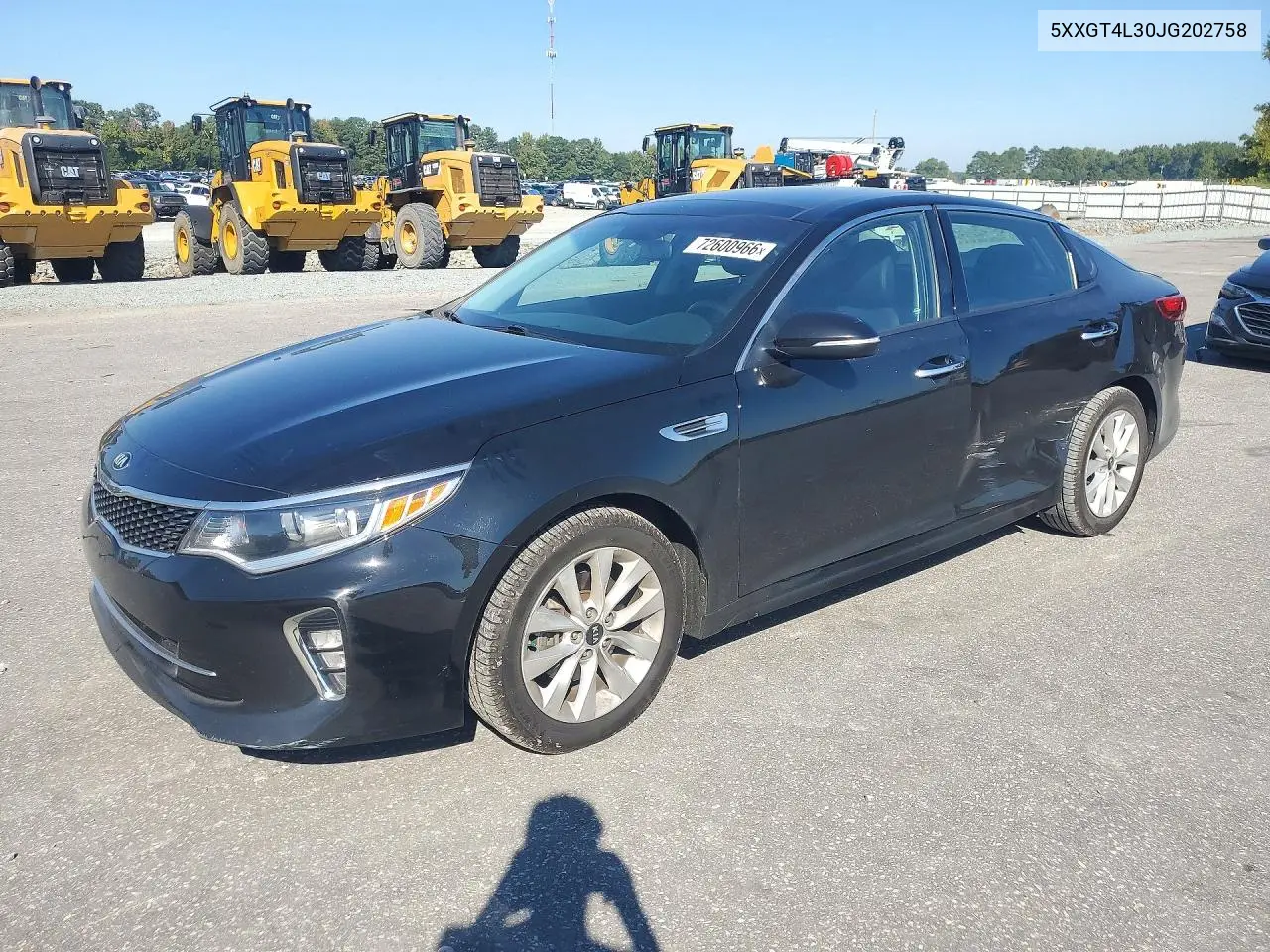 KIA OPTIMA 2018, VIN 5XXGT4L30JG202758