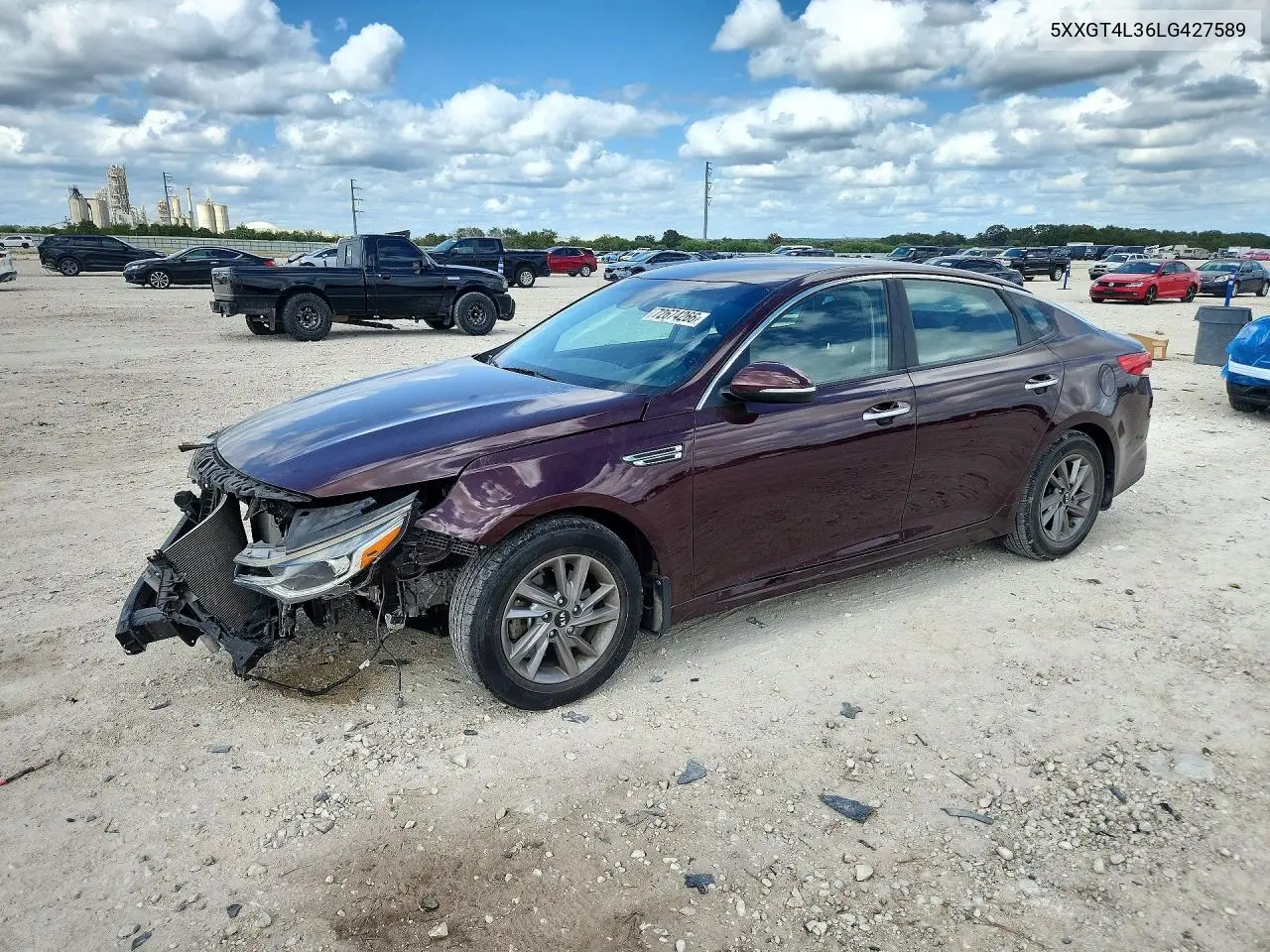 KIA OPTIMA 2020, VIN 5XXGT4L36LG427589