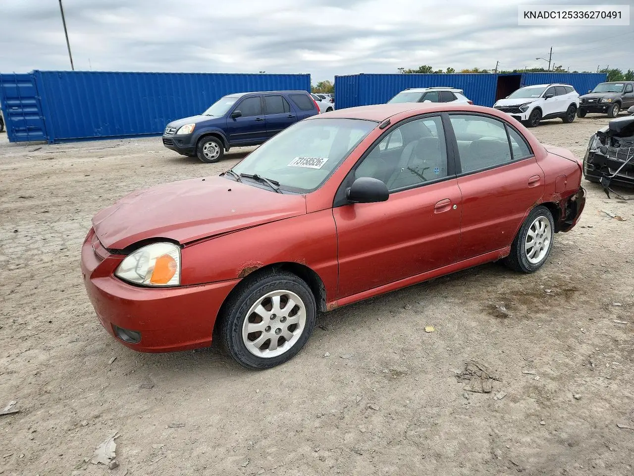 KIA RIO 2003, VIN KNADC125336270491