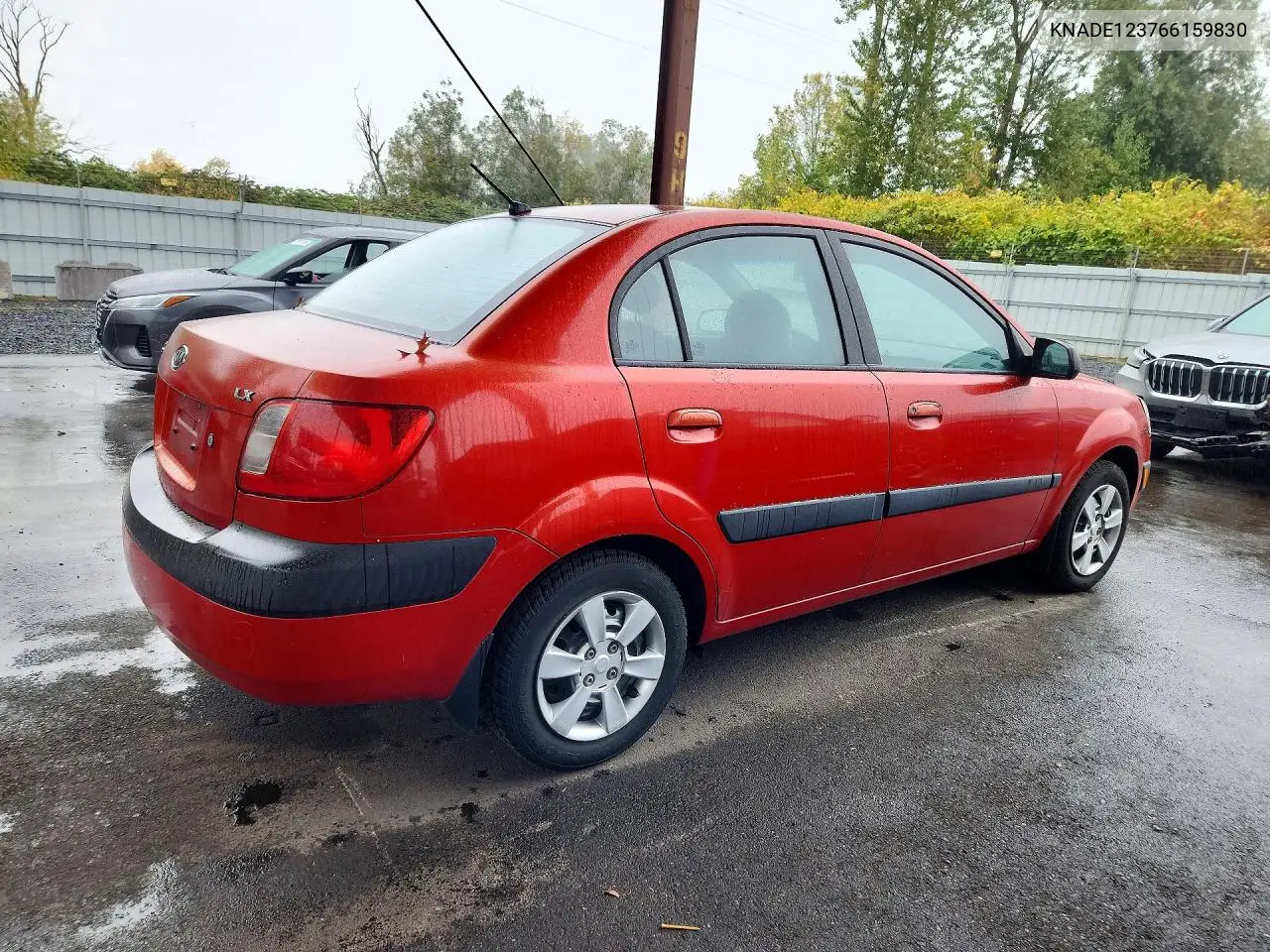 2006 KIA RIO VIN KNADE123766159830 — фото 3