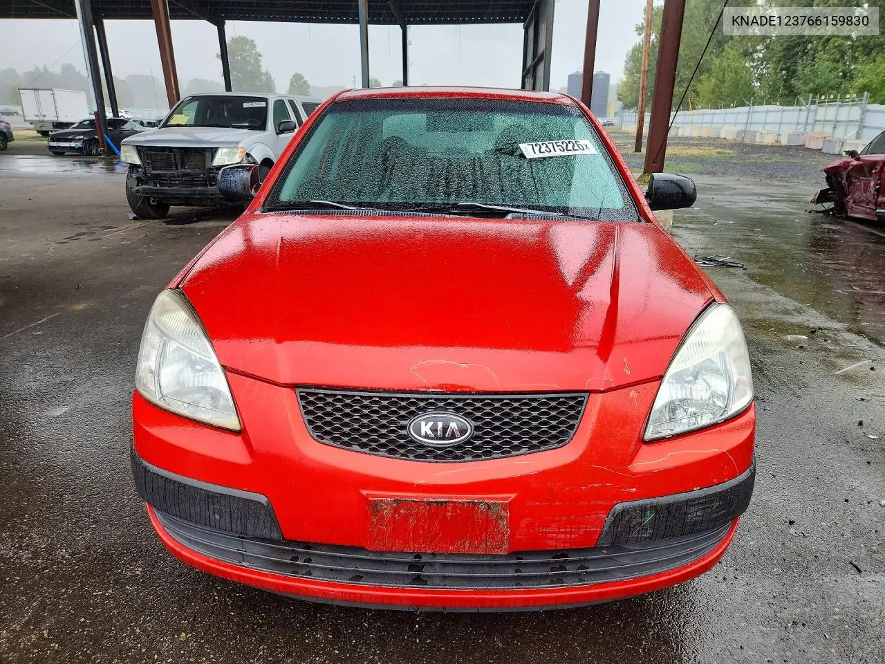 2006 KIA RIO VIN KNADE123766159830 — фото 5