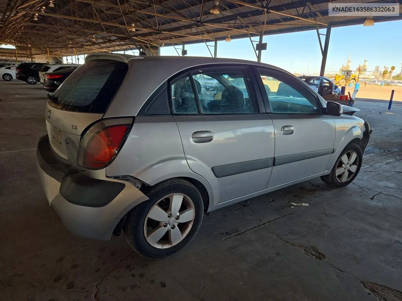 2008 KIA RIO VIN KNADE163586332063 — фото 3