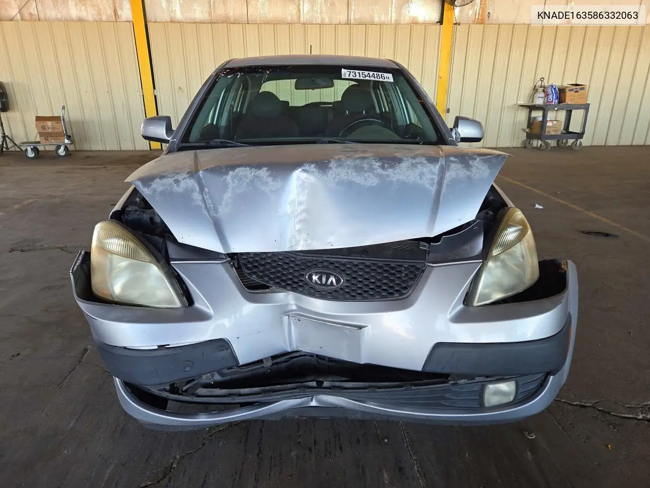 2008 KIA RIO VIN KNADE163586332063 — фото 5