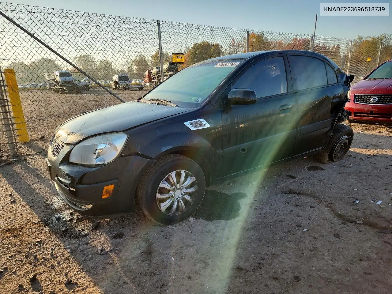KIA RIO 2009, VIN KNADE223696518739