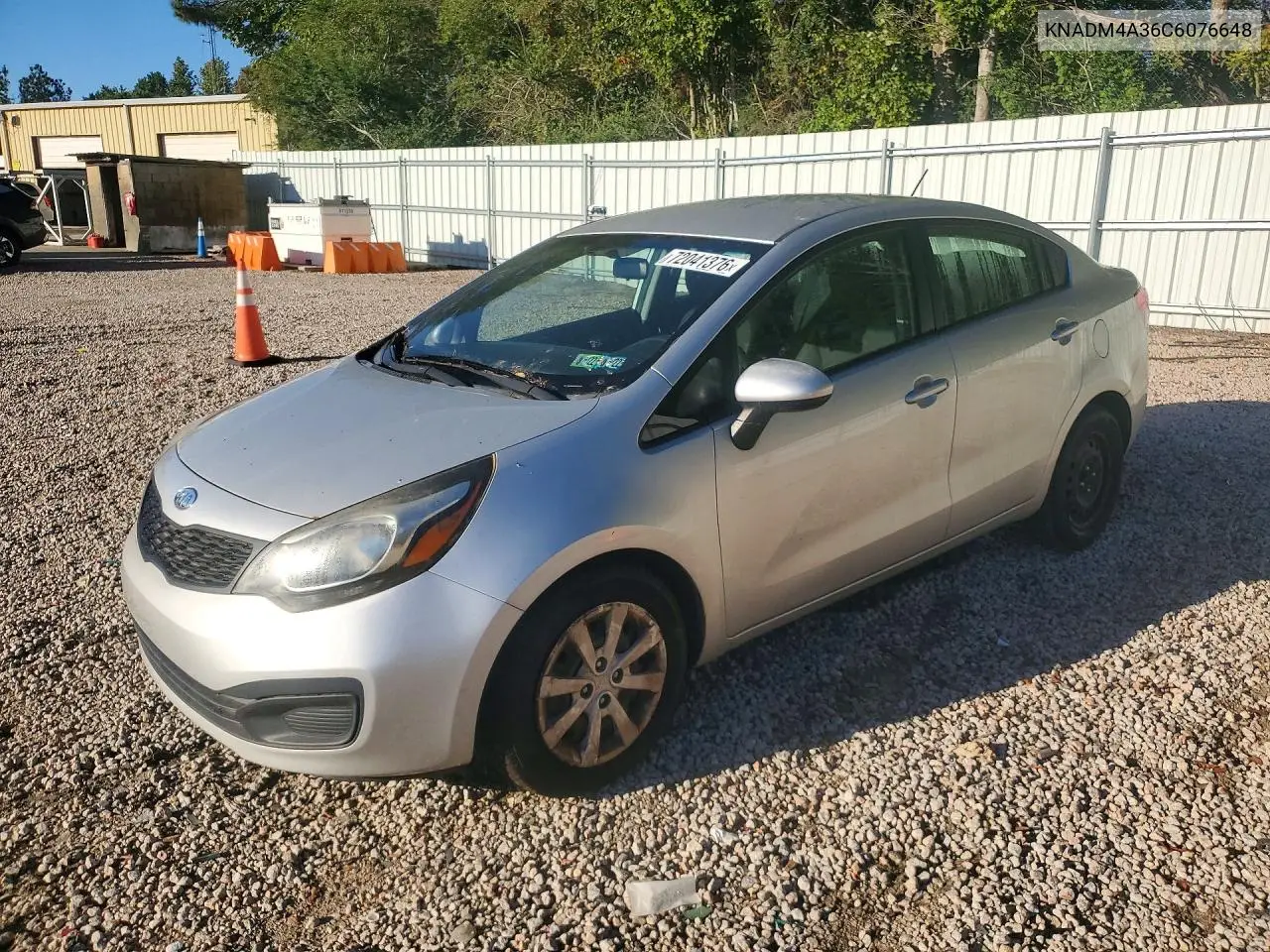 KIA RIO 2012, VIN KNADM4A36C6076648