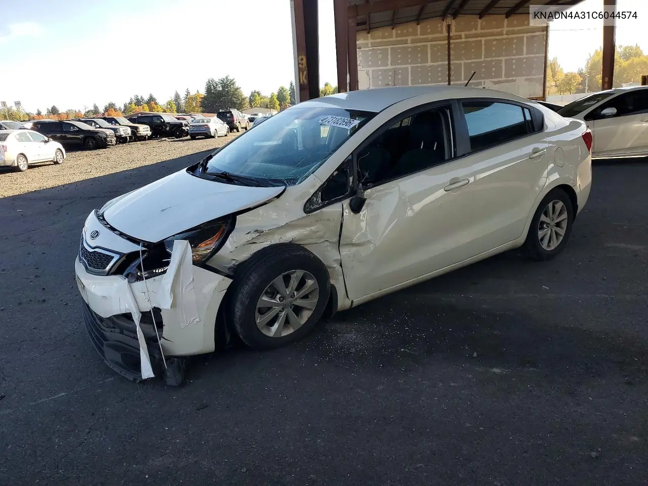 KIA RIO 2012, VIN KNADN4A31C6044574