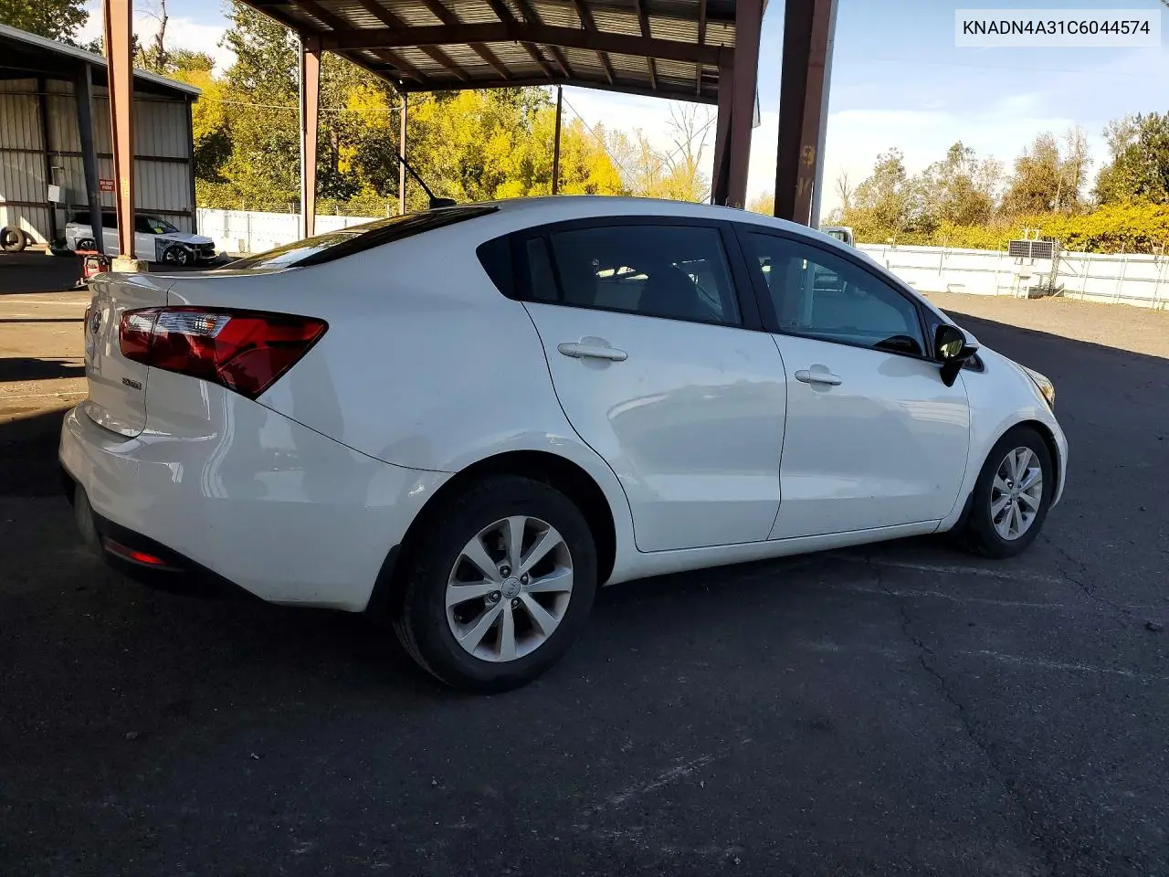 2012 KIA RIO VIN KNADN4A31C6044574 — фото 3