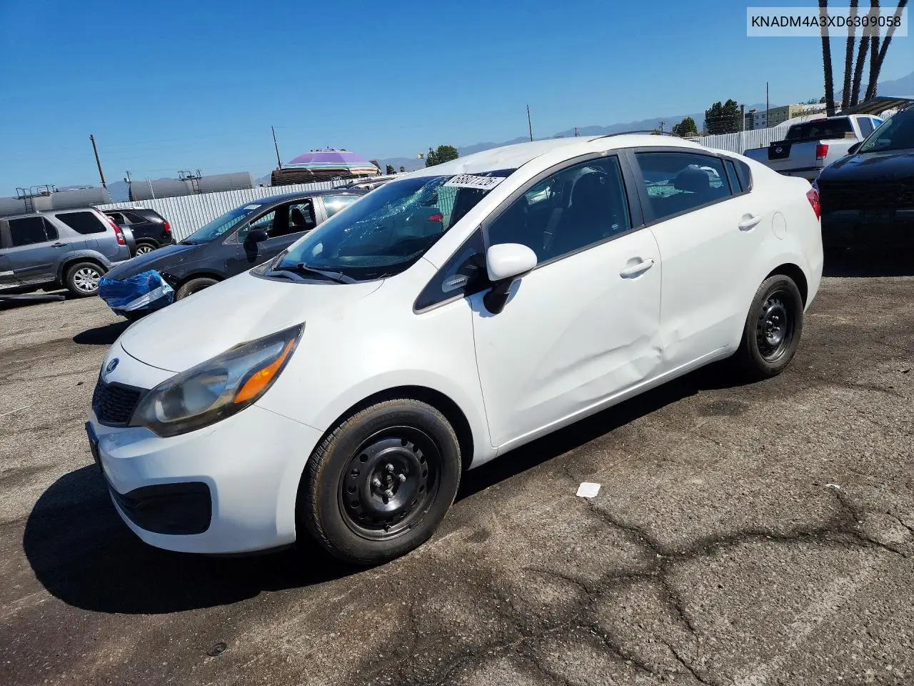 KIA RIO 2013, VIN KNADM4A3XD6309058