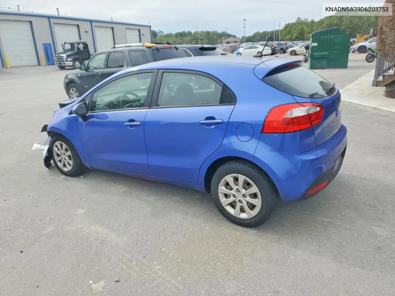 2013 KIA RIO VIN KNADN5A39D6203753 — фото 2
