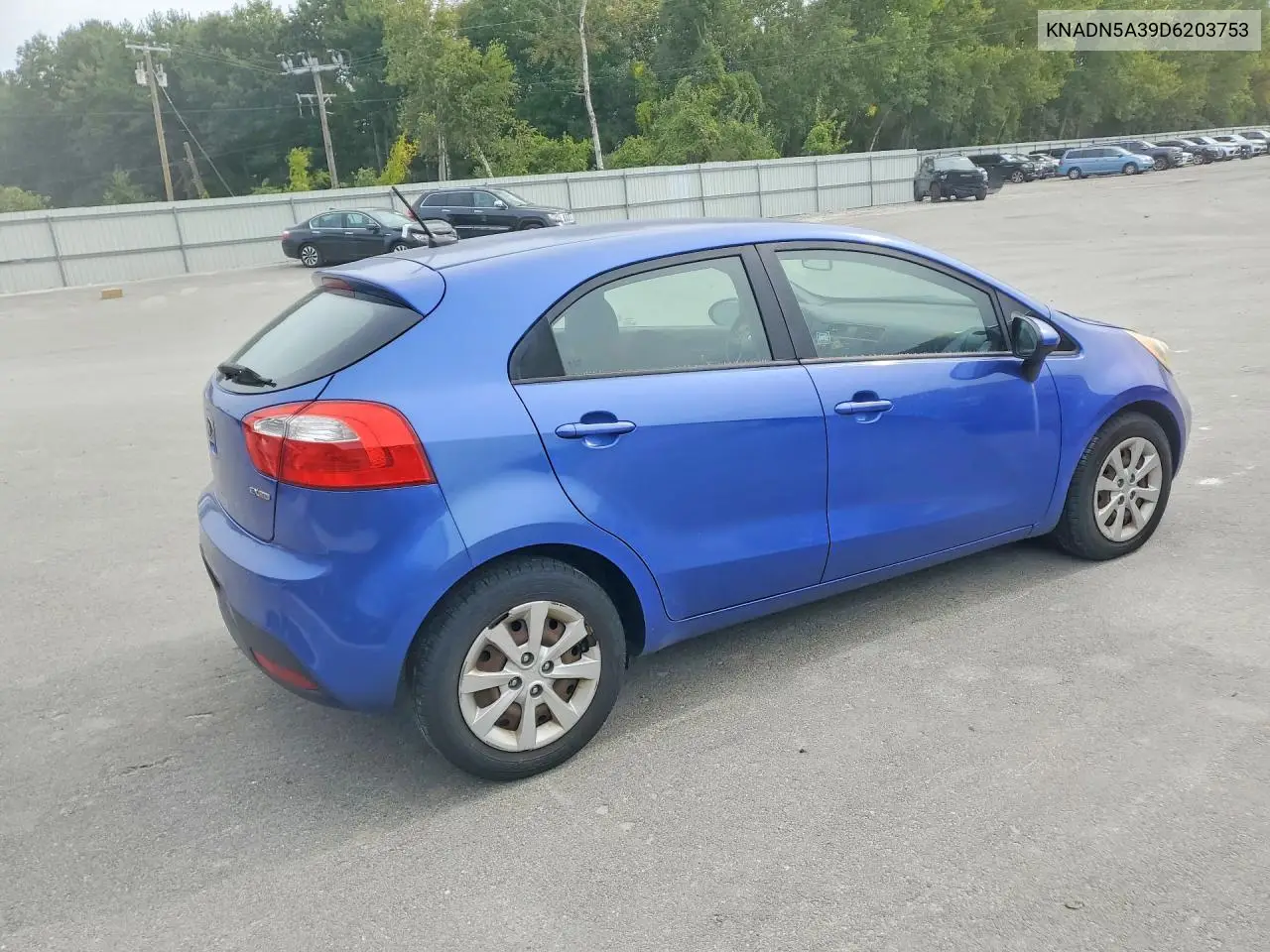 2013 KIA RIO VIN KNADN5A39D6203753 — фото 3