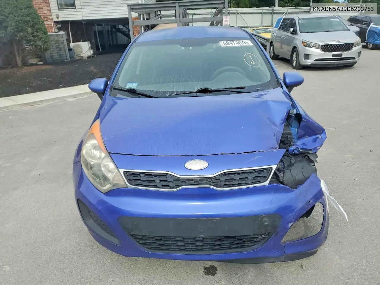 2013 KIA RIO VIN KNADN5A39D6203753 — фото 5