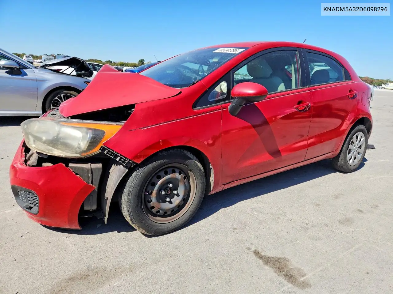 KIA RIO 2013, VIN KNADM5A32D6098296