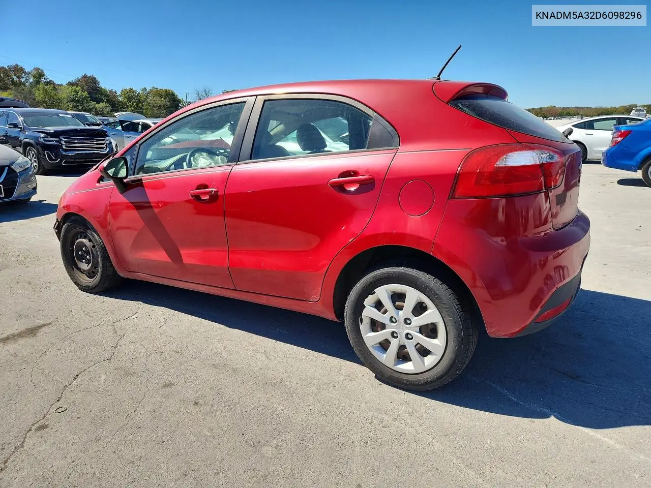 2013 KIA RIO VIN KNADM5A32D6098296 — фото 2