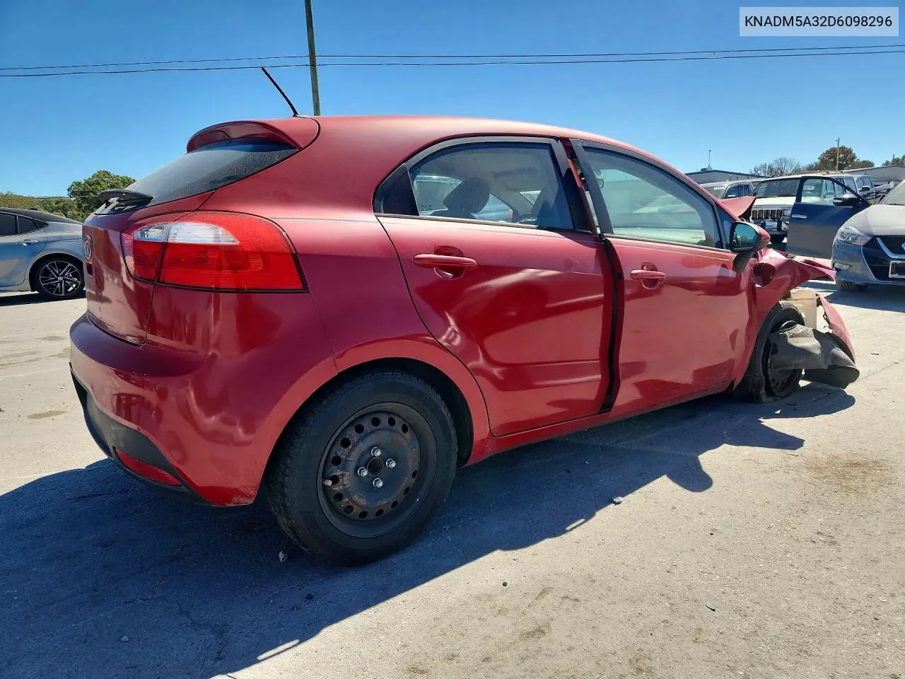 2013 KIA RIO VIN KNADM5A32D6098296 — фото 3