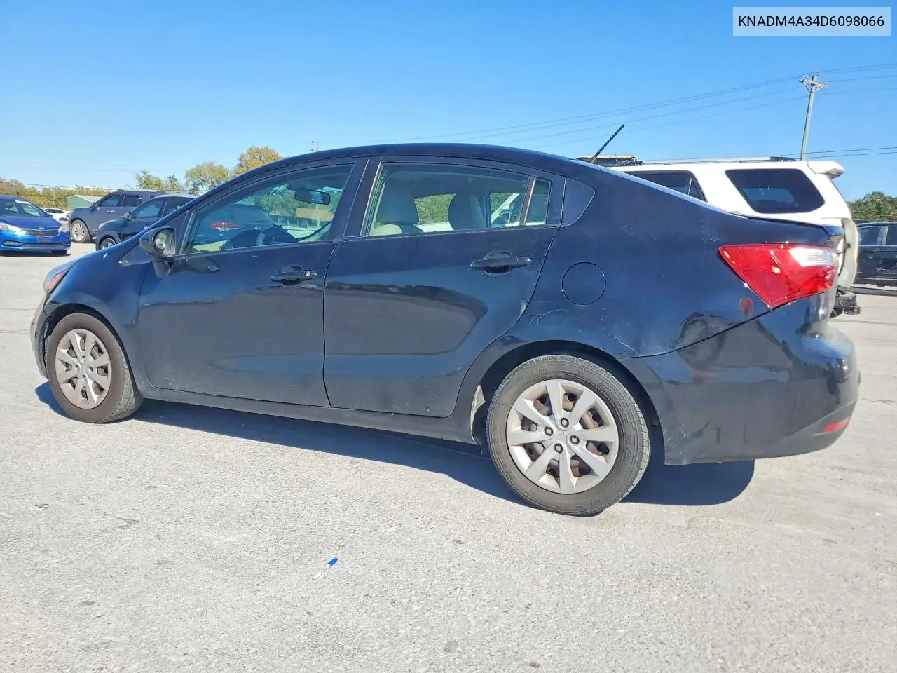 2013 KIA RIO VIN KNADM4A34D6098066 — фото 2