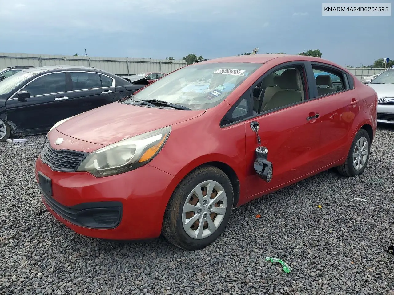 KIA RIO 2013, VIN KNADM4A34D6204595