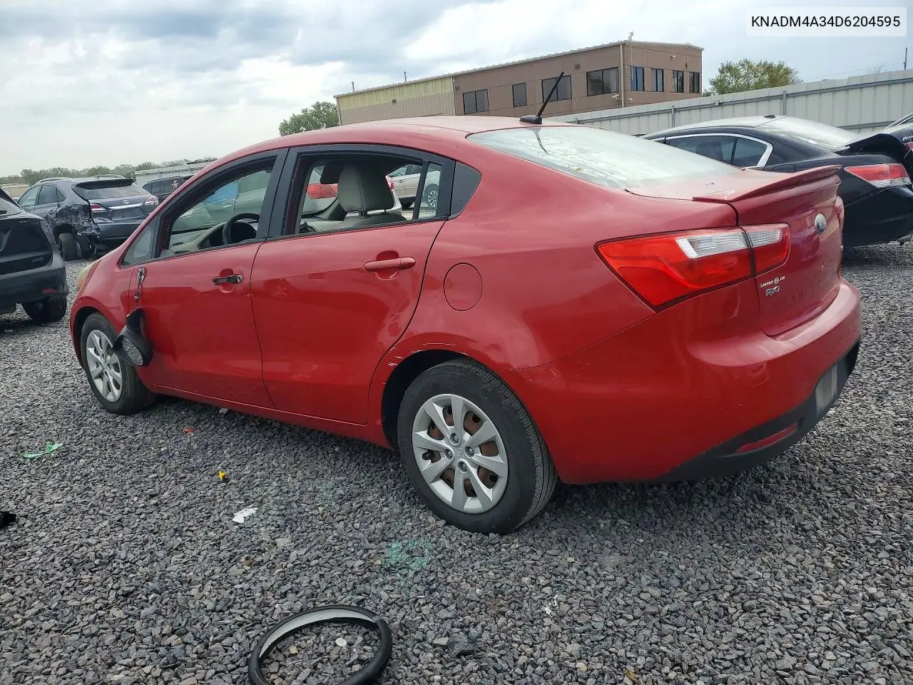 2013 KIA RIO VIN KNADM4A34D6204595 — фото 2