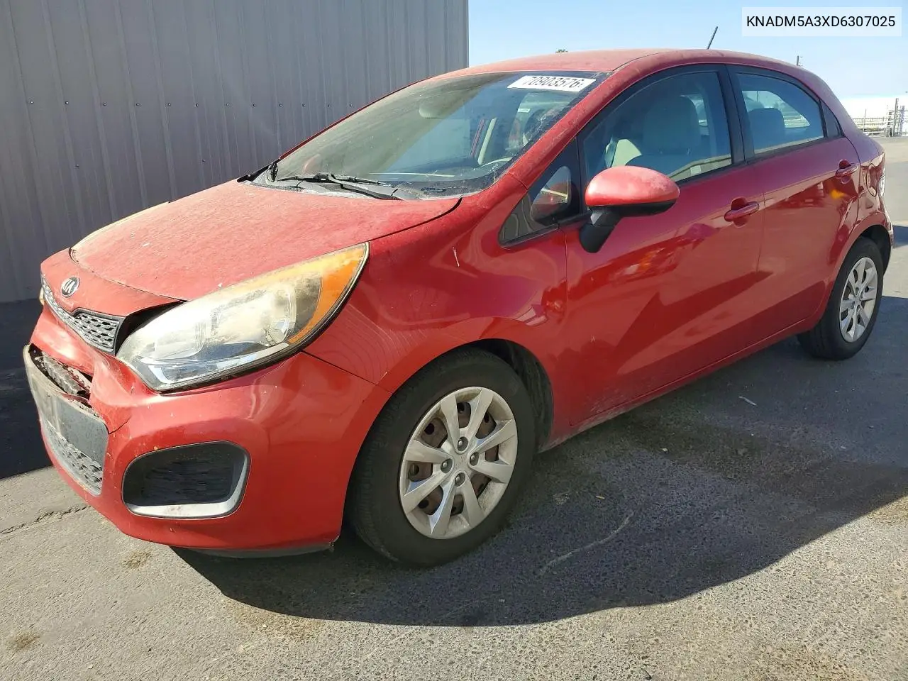 KIA RIO 2013, VIN KNADM5A3XD6307025