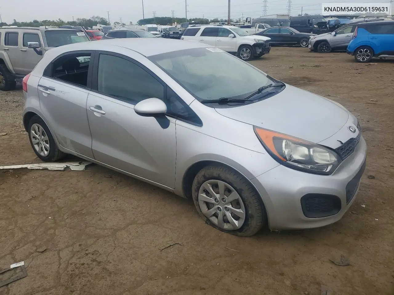 2013 KIA RIO VIN KNADM5A30D6159631 — фото 4