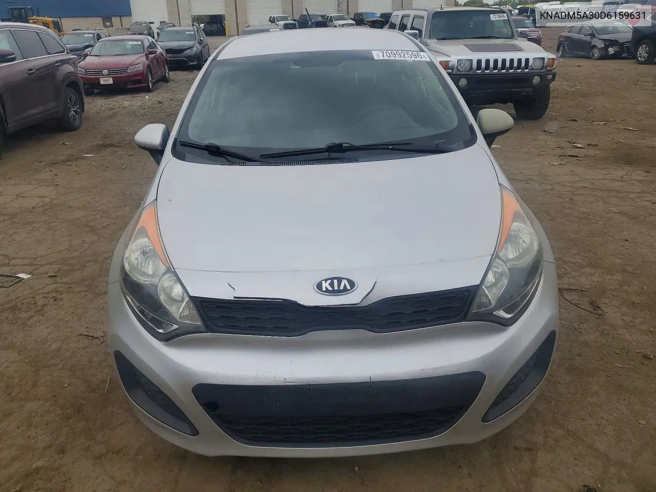 2013 KIA RIO VIN KNADM5A30D6159631 — фото 5