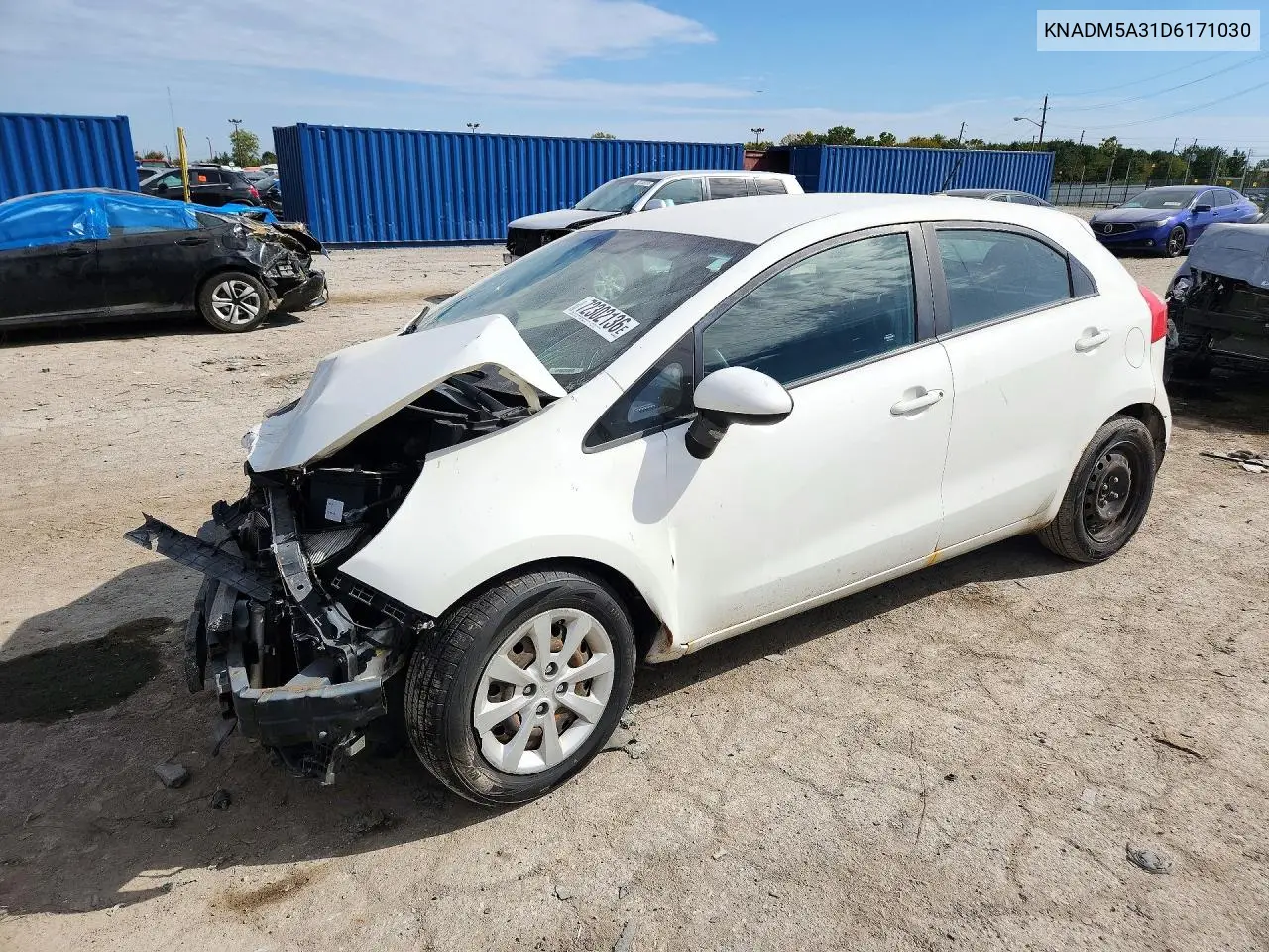 KIA RIO 2013, VIN KNADM5A31D6171030