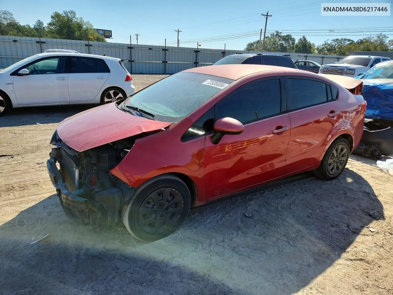 KIA RIO 2013, VIN KNADM4A38D6217446