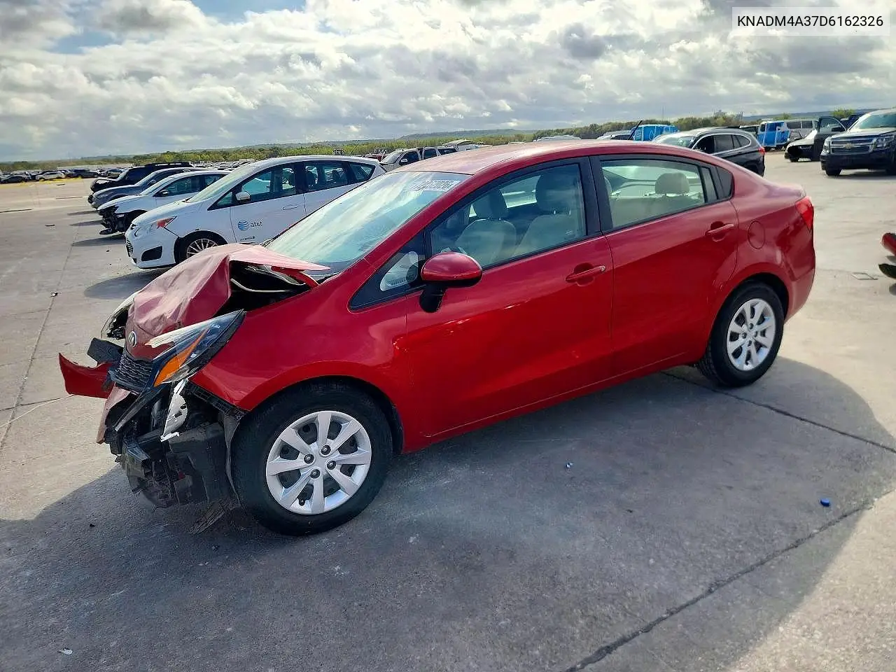 KIA RIO 2013, VIN KNADM4A37D6162326