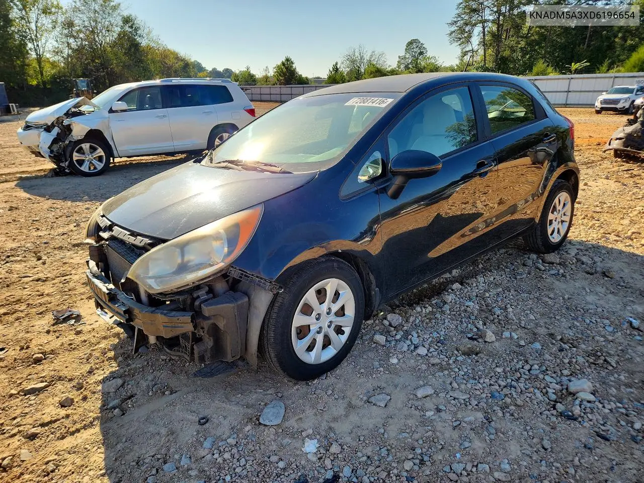 KIA RIO 2013, VIN KNADM5A3XD6196654