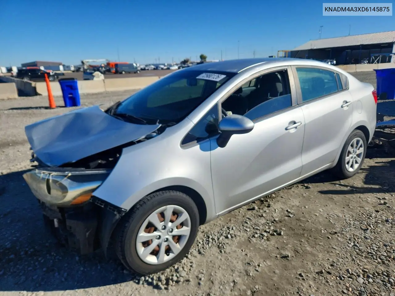 KIA RIO 2013, VIN KNADM4A3XD6145875