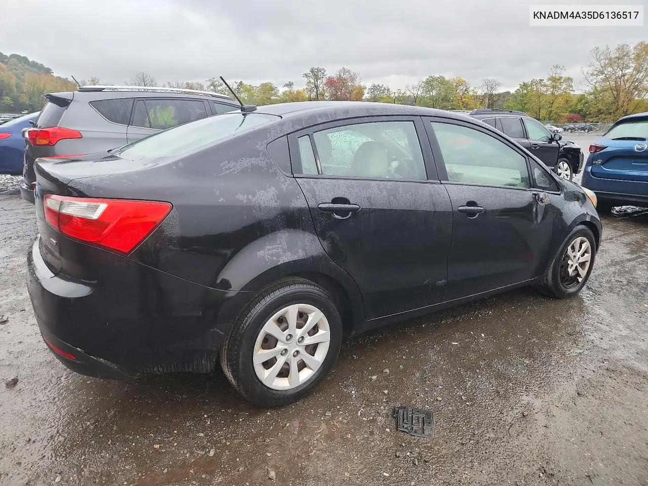 2013 KIA RIO VIN KNADM4A35D6136517 — фото 3