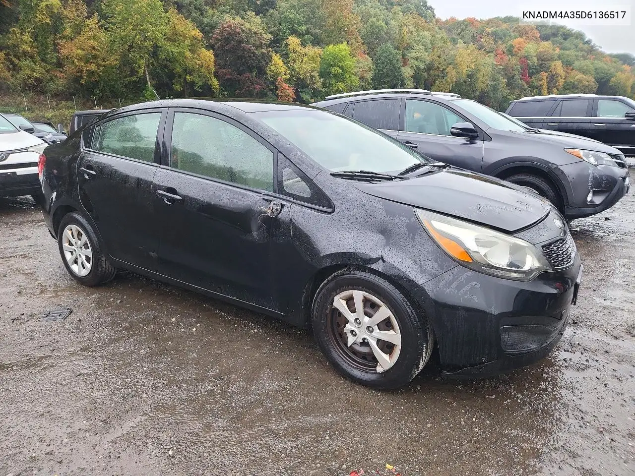 2013 KIA RIO VIN KNADM4A35D6136517 — фото 4