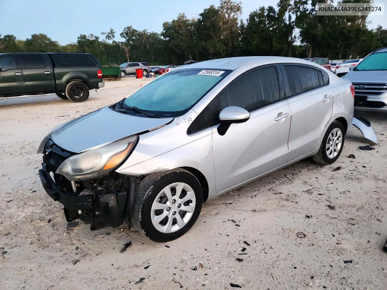 KIA RIO 2014, VIN KNADM4A39E6341274