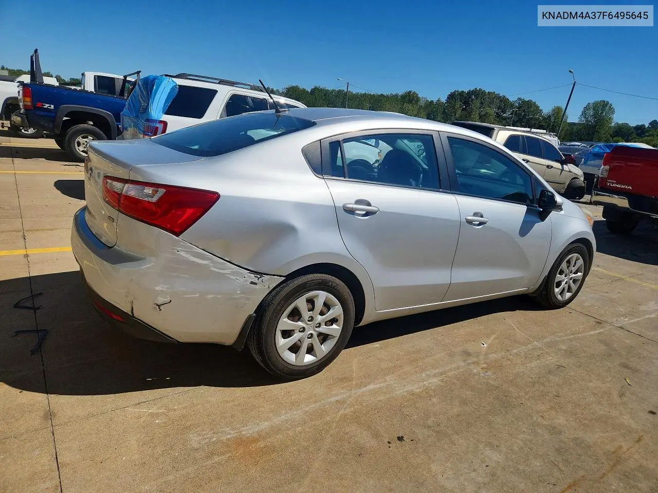 2015 KIA RIO VIN KNADM4A37F6495645 — фото 3