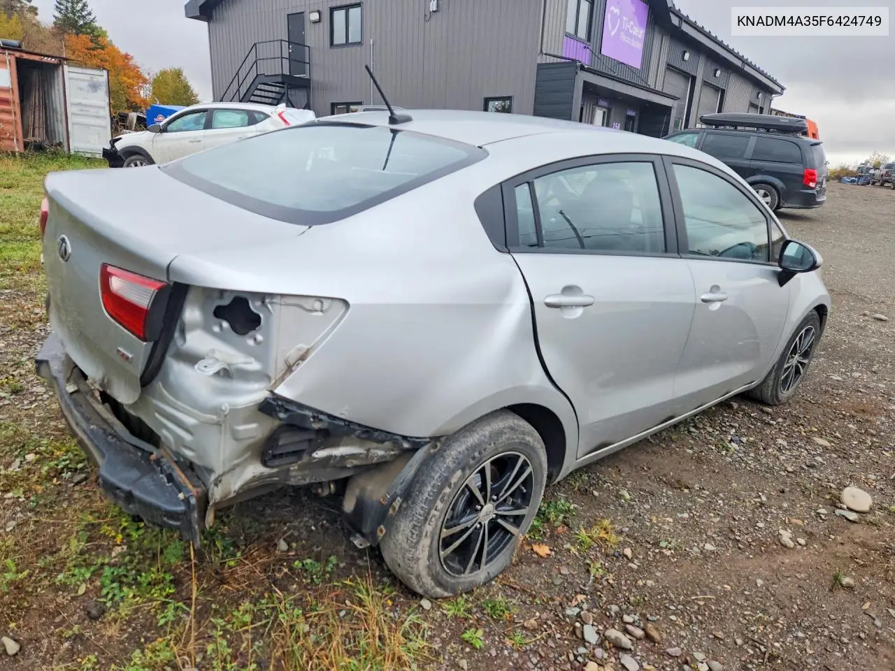 2015 KIA RIO VIN KNADM4A35F6424749 — фото 3
