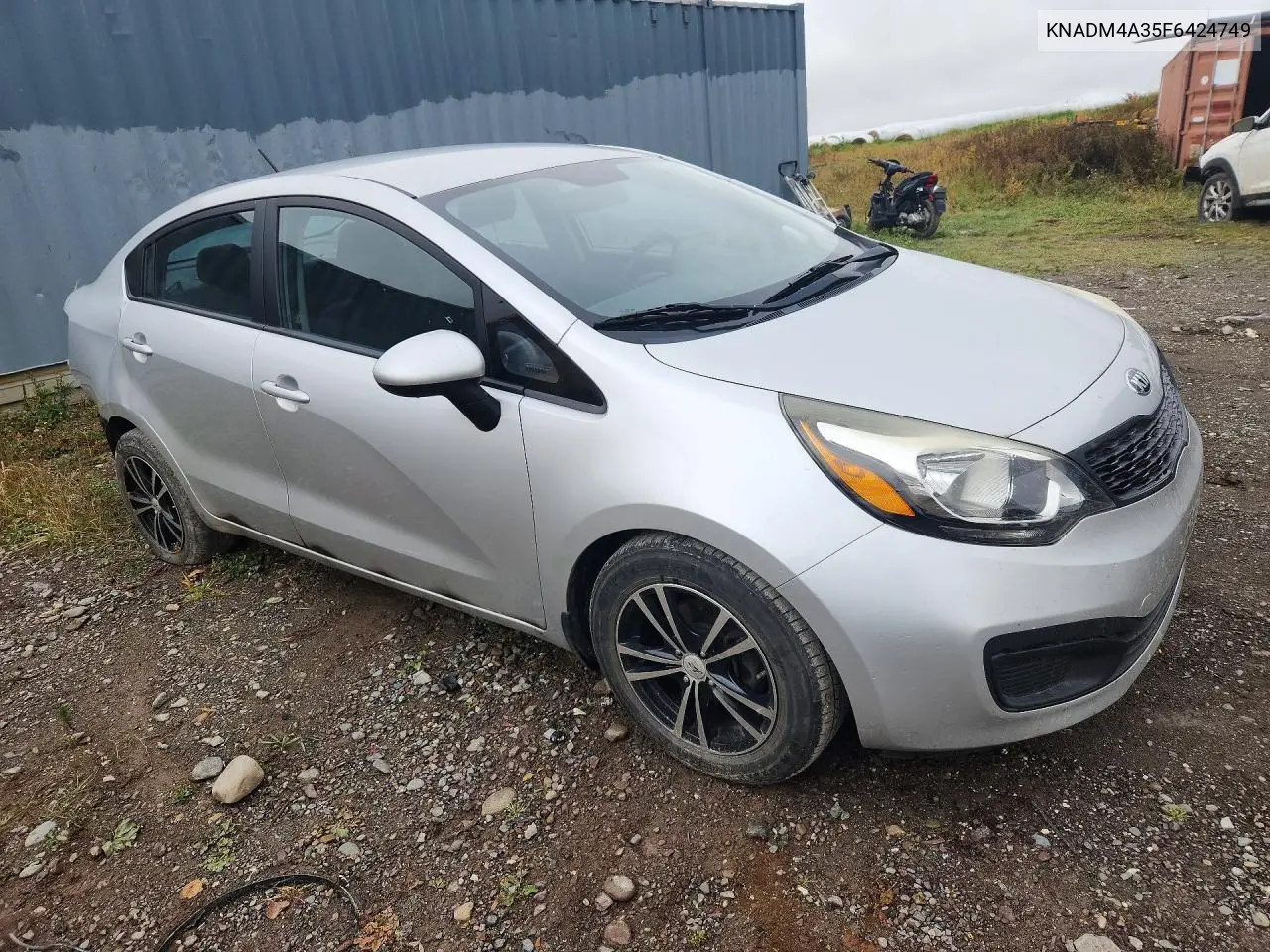 2015 KIA RIO VIN KNADM4A35F6424749 — фото 4