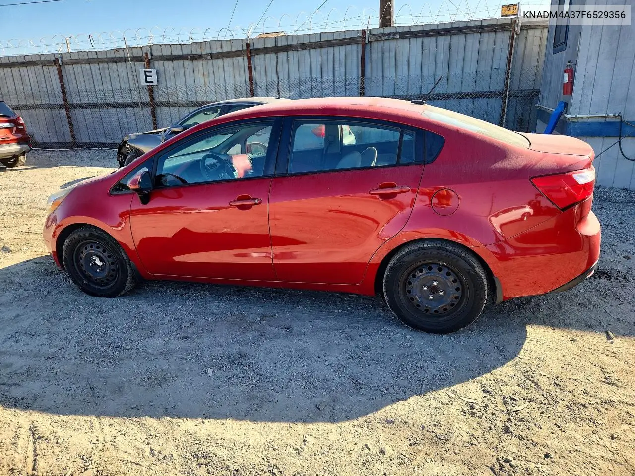 2015 KIA RIO VIN KNADM4A37F6529356 — фото 2