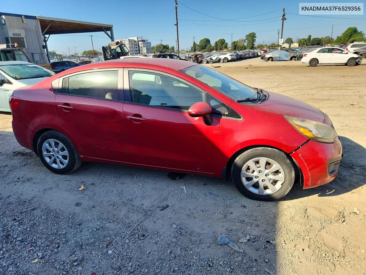 2015 KIA RIO VIN KNADM4A37F6529356 — фото 4