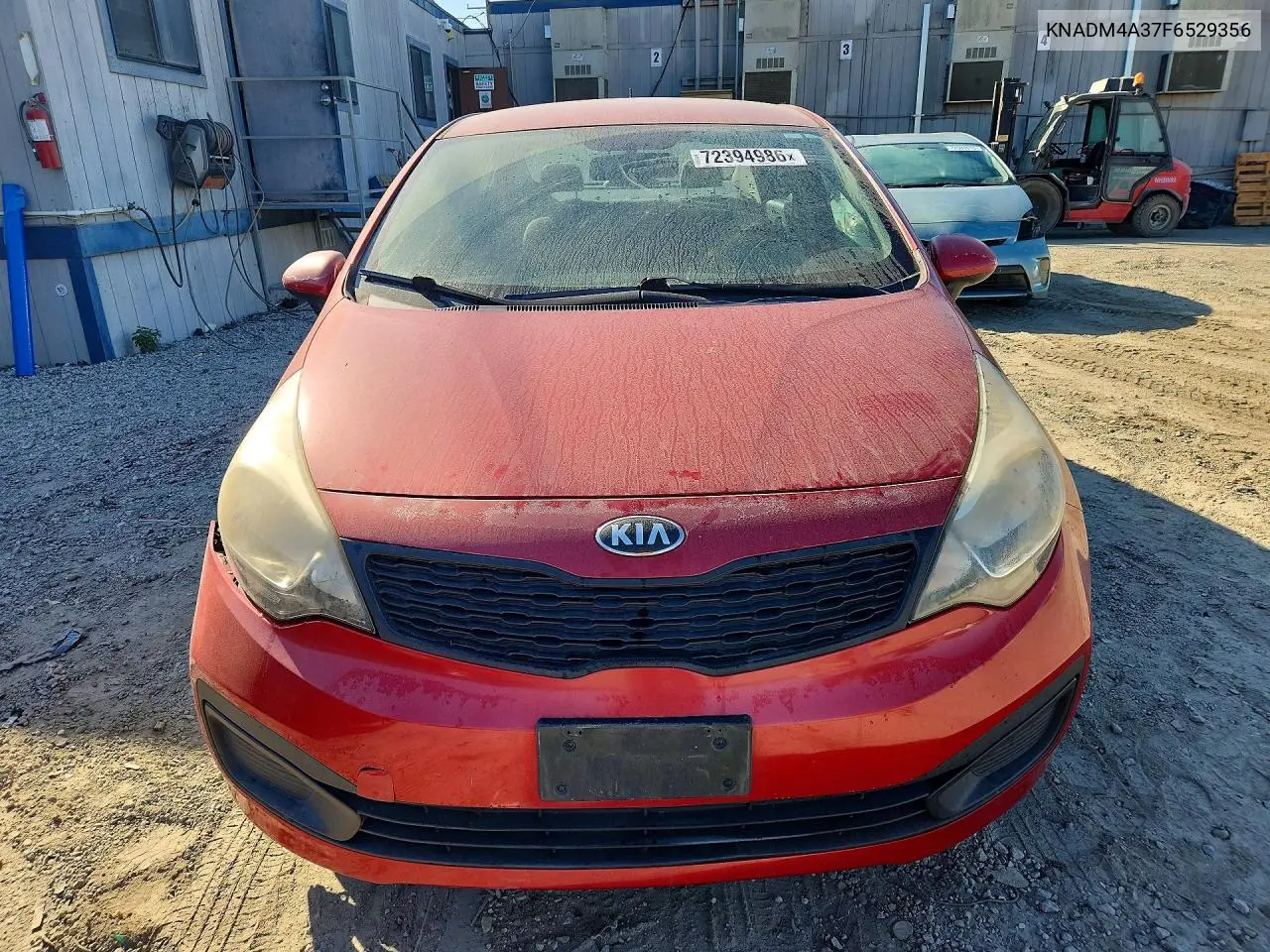 2015 KIA RIO VIN KNADM4A37F6529356 — фото 5