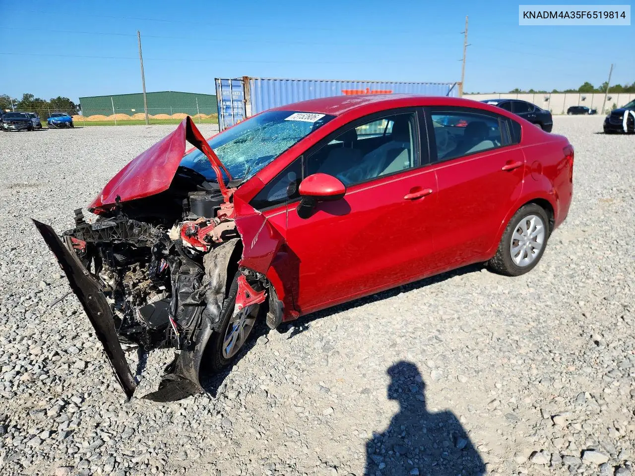 KIA RIO 2015, VIN KNADM4A35F6519814