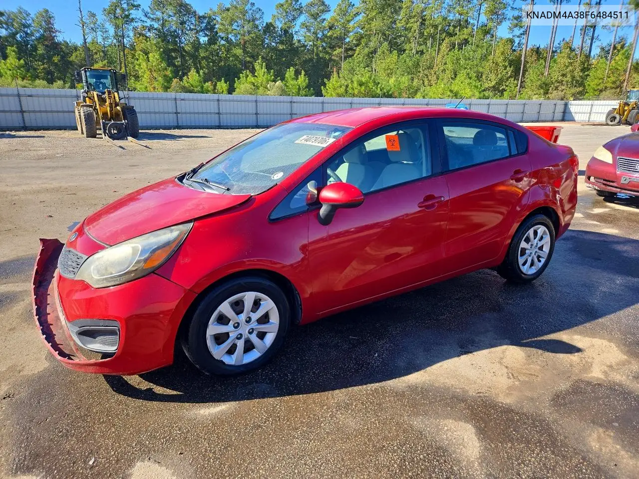 KIA RIO 2015, VIN KNADM4A38F6484511