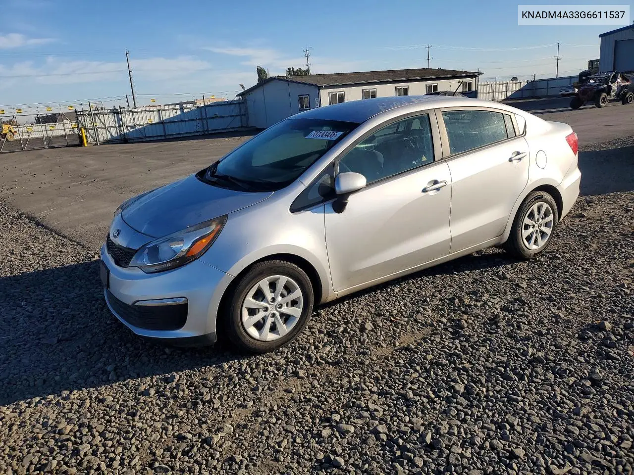KIA RIO 2016, VIN KNADM4A33G6611537