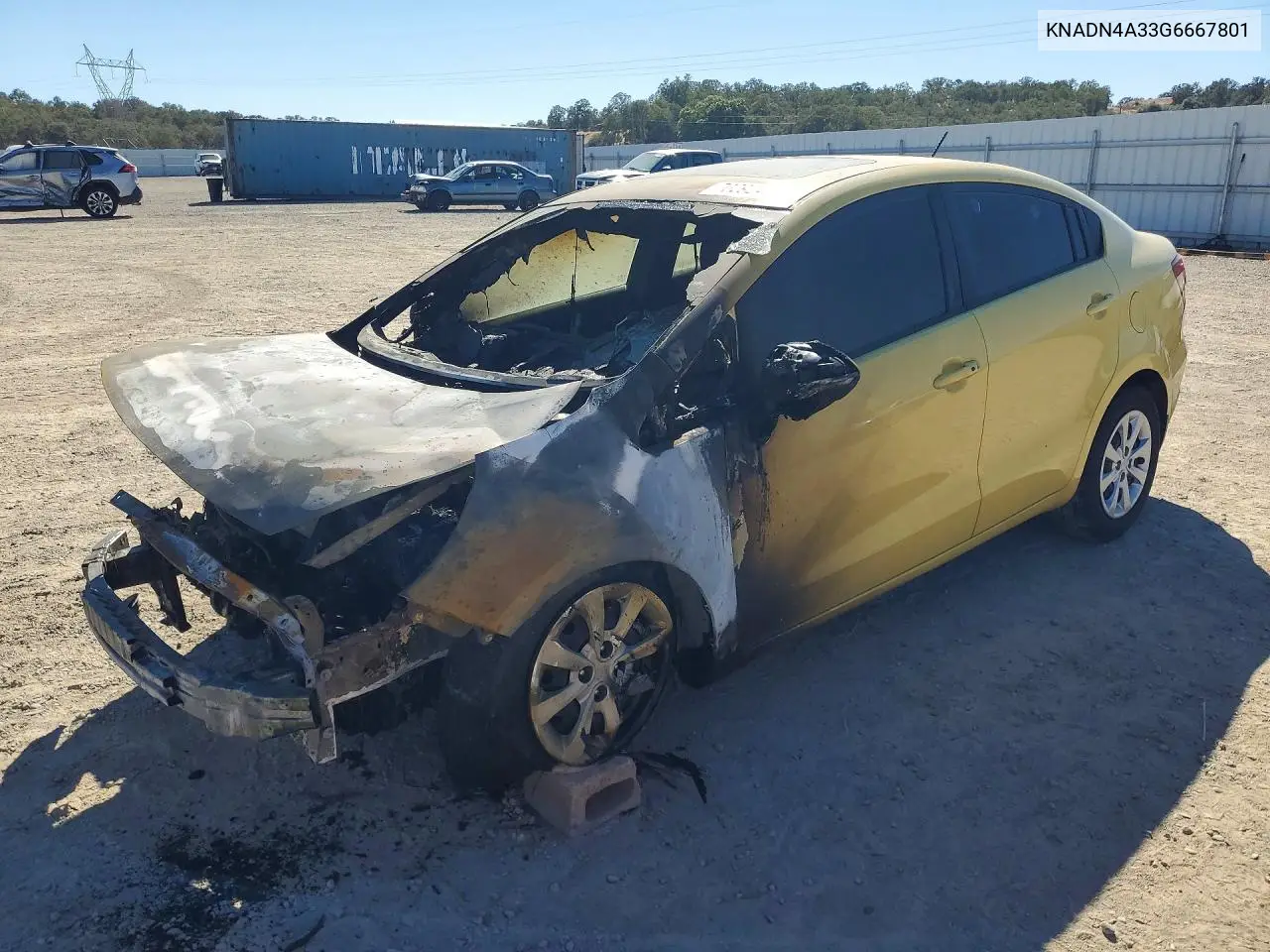 KIA RIO 2016, VIN KNADN4A33G6667801