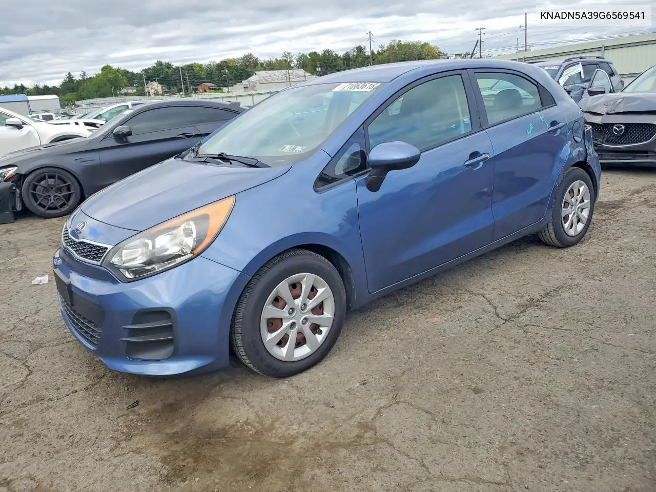 KIA RIO 2016, VIN KNADN5A39G6569541