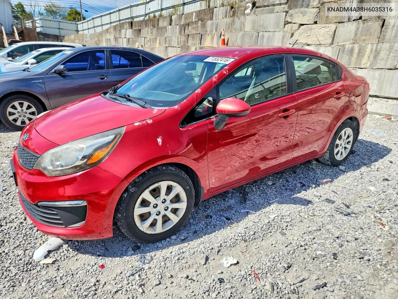 KIA RIO 2017, VIN KNADM4A38H6035316