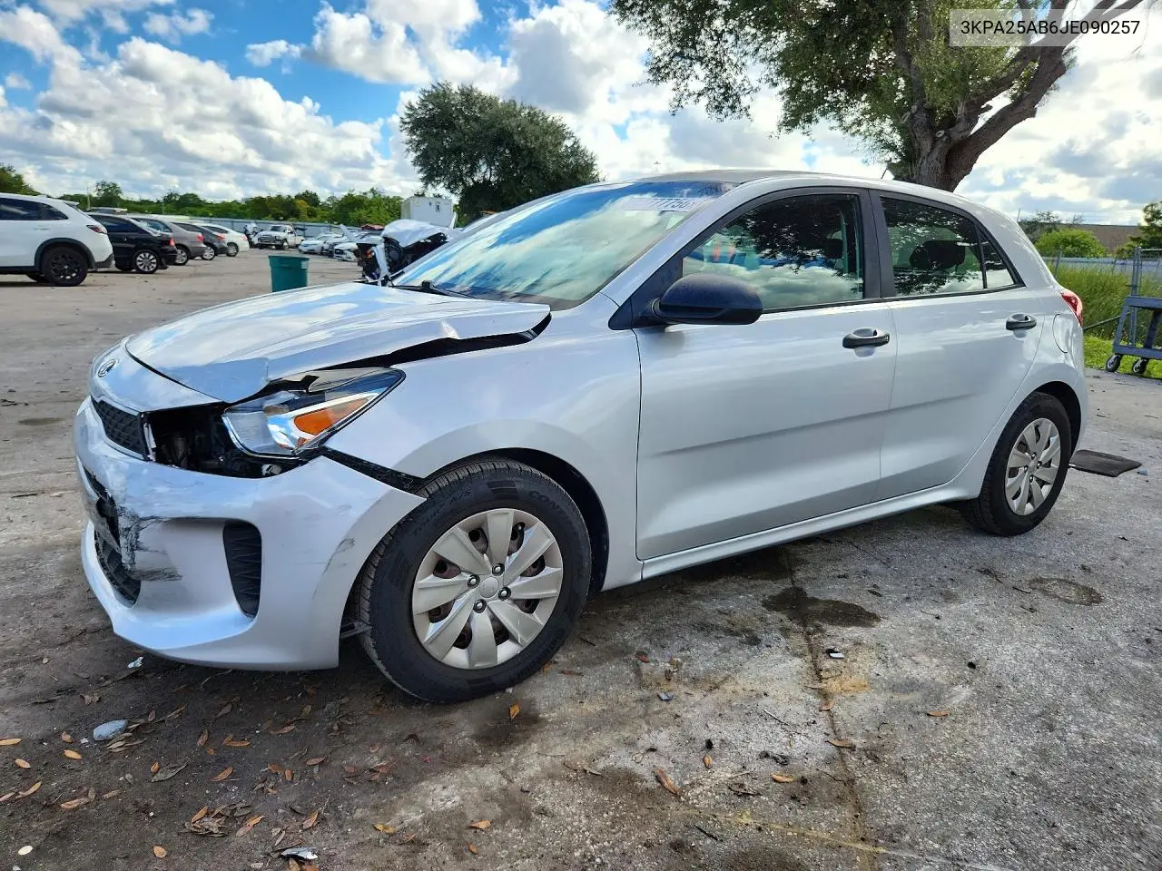 KIA RIO 2018, VIN 3KPA25AB6JE090257