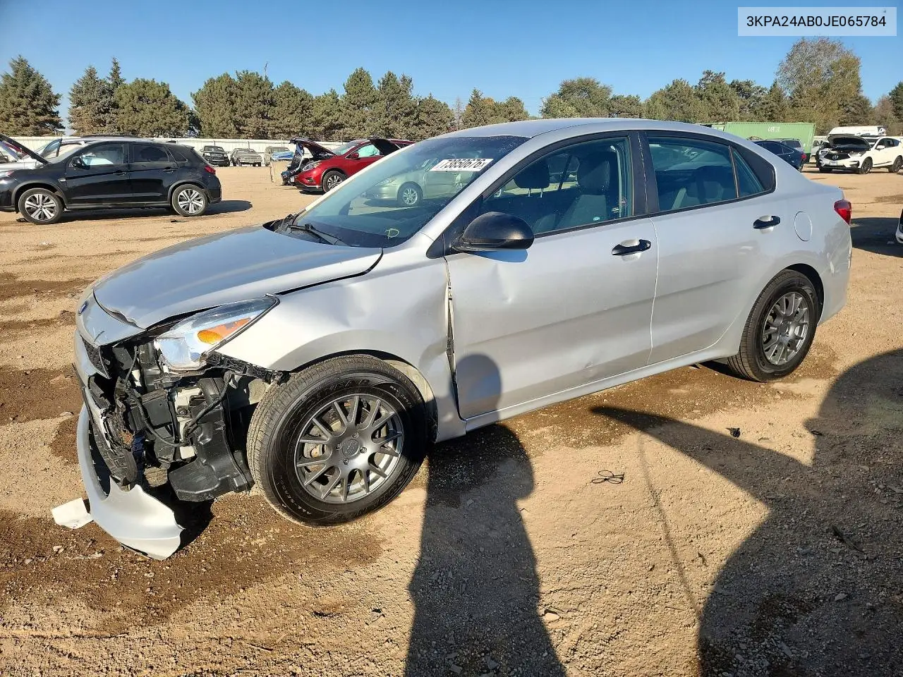 KIA RIO 2018, VIN 3KPA24AB0JE065784
