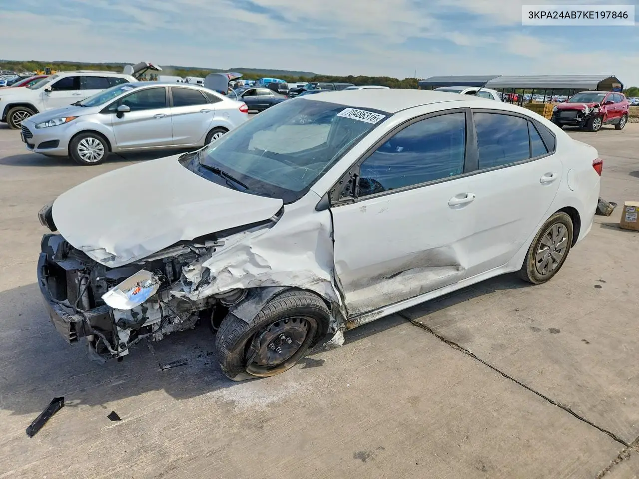 KIA RIO 2019, VIN 3KPA24AB7KE197846