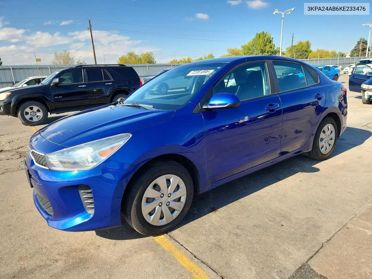 KIA RIO 2019, VIN 3KPA24AB6KE233476